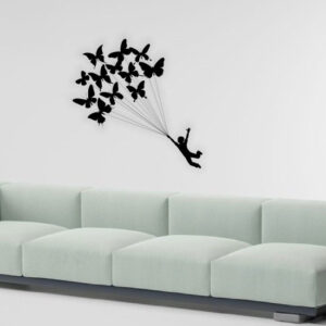 Butterfly Baloon wall metal art decor