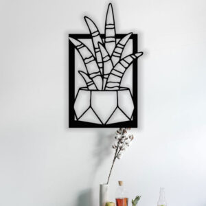 Cactus plant wall frame metal wall decor