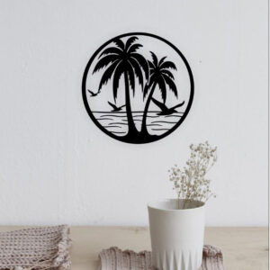 Beautiful Sea site view coconut tree Goa wall decor art design