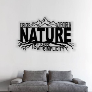 Nature Quotes with Mountains Metal Wall Decor | Art Designs