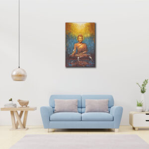 Buddha golden painting wall art canvas painting