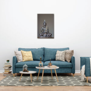 Buddha sitting statue wall art canvas painting