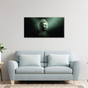 Buddha Spirtual green wall art | canvas painting