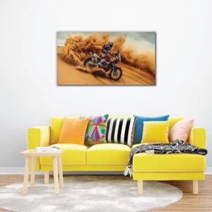 Desert offroad bike wall art | canvas painting