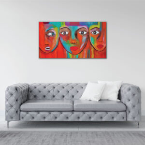 Face emotion variations wall art | canvas painting