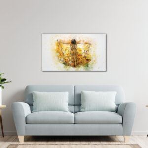 Girl dancing butterfly pose wall art | canvas painting