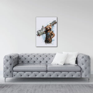 Rocket racoon guardians of the galaxy / infinfity war wall art | canvas painting