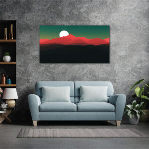 Sunset illustration wall art | canvas painting