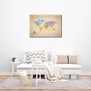 World map wall art | canvas painting