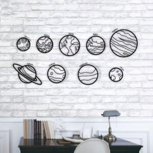 Collectio of all galaxy planets wall decor art design