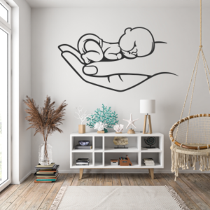 Baby on the hand beautiful wall art design decor