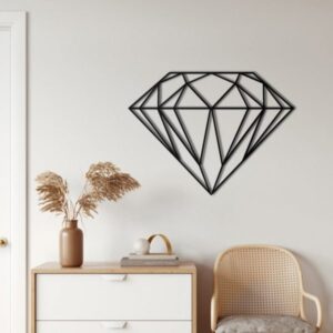 The Geometrical shape of the Diamond metal wall decor