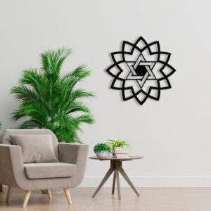 Star flower art metal wall decor