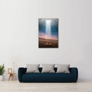 New aligns landing up the earth planet | canvas painting