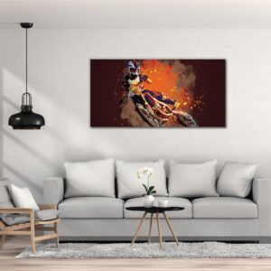 Off road bike stunting & drafting wall photo frame