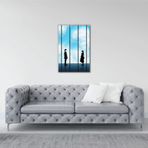 Sky on the love wall painting art design