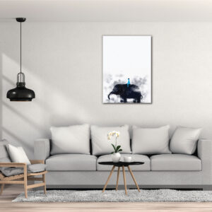 Smokey effect Elephant painting art design