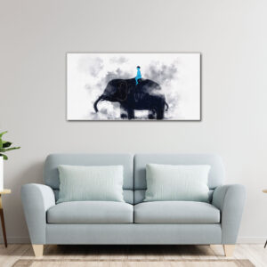 Smokey effect Elephant painting art design