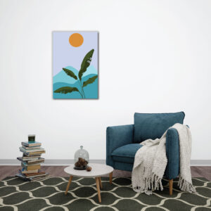 Beautiful Sunset in the middle of Mountain | Canvas Painting