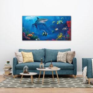 The Deep ocean fishes & sharks Photo click frame