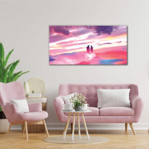 The Love on the Sky romantic couple canvas painting