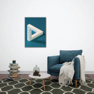 Triangle 3D art design canvas painting for wall